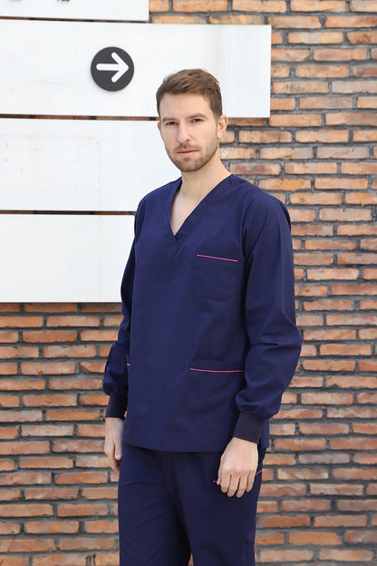 Mens Scrubs Set Shirt & Pant Scrubs Set