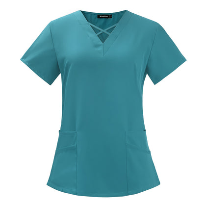 Stretchy, Quick-drying Medical and Nursing Scrubs Set Work Uniform