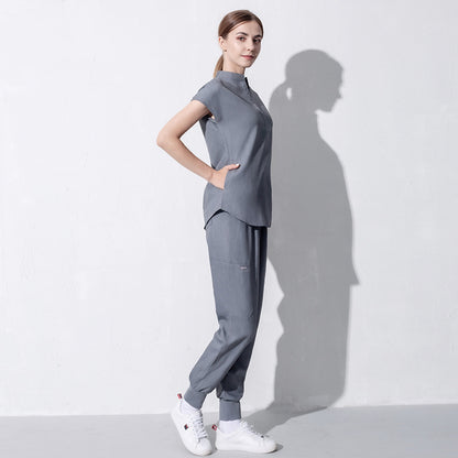 Women's Scrubs Set Short Top & Pants Scrub Suit