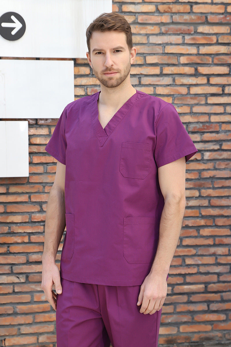 Mens Scrubs Set Shirt & Pant Scrubs Set