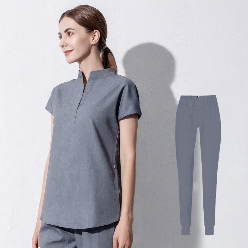 Women's Scrubs Set Short Top & Pants Scrub Suit