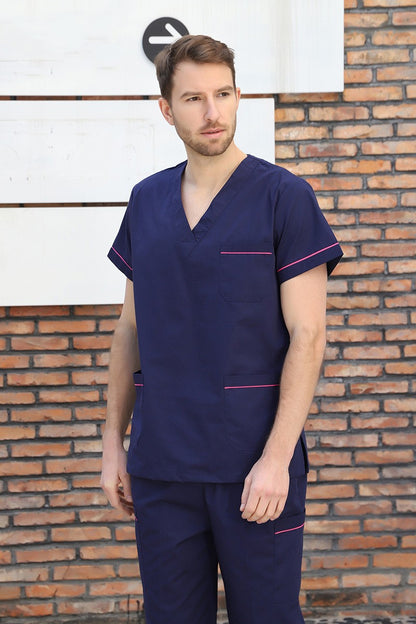 Mens Scrubs Set Shirt & Pant Scrubs Set