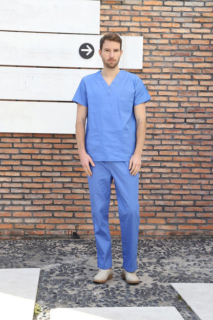 Mens Scrubs Set Shirt & Pant Scrubs Set