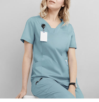 Polyester Women Scrubs Set Shirt+Pant